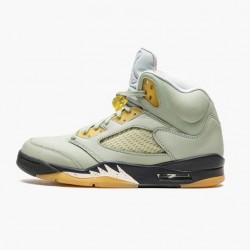 Stockx Air Jordan 5 Jade Horizon Light Silver Anthracite Pink Glaze Women/Men Jordan Shoes