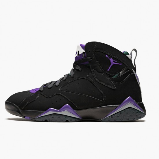 Stockx Air Jordan 7 Retro Ray Allen Black Fierce Purpler Dark Stee Men Jordan Shoes