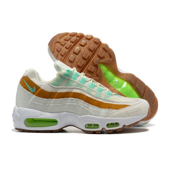 Stockx Nike Air Max 95 TT White  Green Brown Men Running Shoes CZ0154-100 