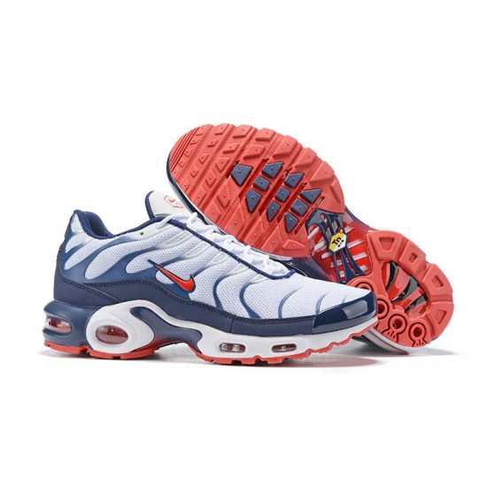 Stockx Nike Air Max Plus Tn Men QS White Blue and Red Shoes