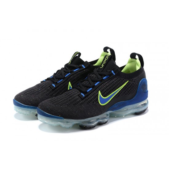 Stockx Nike Air VaporMax 2021 Flyknit Women/Men Black Green and Blue Shoes