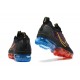 Stockx Nike Air VaporMax 2021 Flyknit Women/Men Black Red and Blue Shoes