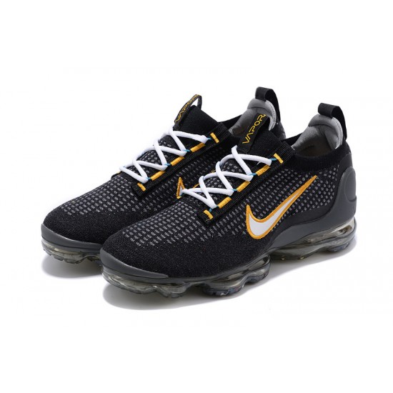 Stockx Nike Air VaporMax 2021 Flyknit Women/Men Black Yellow DH4086-001 Shoes