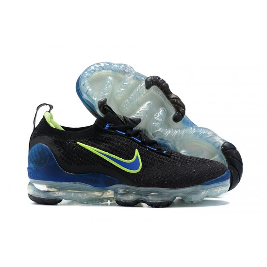 Stockx Nike Air VaporMax 2021 Flyknit Women/Men Blue Black and Green Shoes