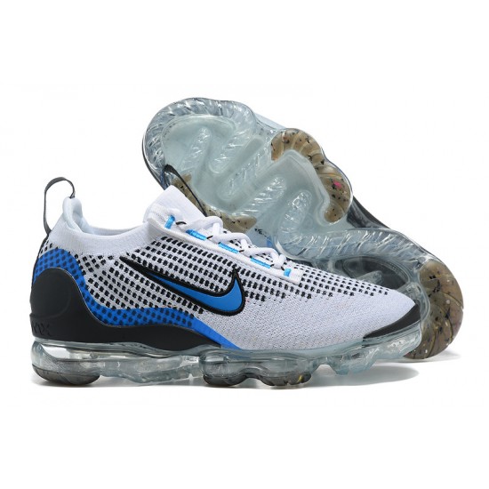 Stockx Nike Air VaporMax 2021 Flyknit Women/Men White Blue DM0025-001 Shoes