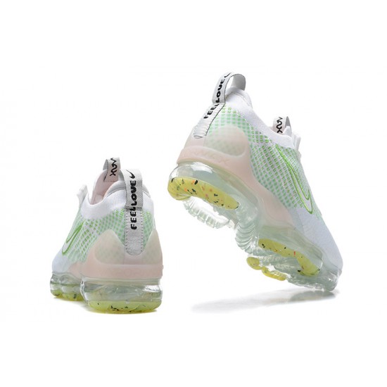 Stockx Nike Air VaporMax 2021 Flyknit Women/Men White Green FD0871-100 Shoes 