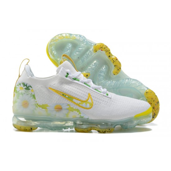 Stockx Nike Air VaporMax 2021 Flyknit Women/Men White Yellow Shoes