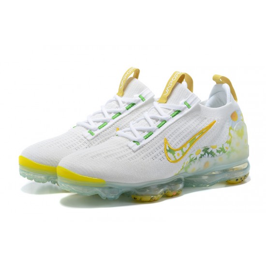 Stockx Nike Air VaporMax 2021 Flyknit Women/Men White Yellow Shoes