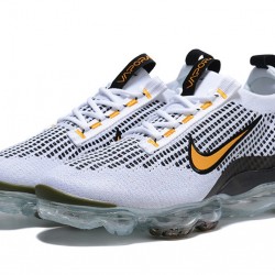 Stockx Nike Air VaporMax 2021 Flyknit Women/Men White Yellow and Black Shoes