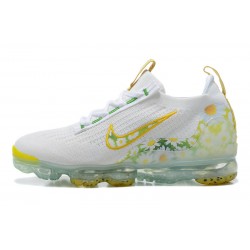 Stockx Nike Air VaporMax 2021 Flyknit Women/Men White Yellow Shoes