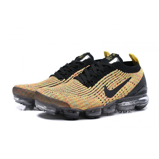 Stockx Nike Air VaporMax Flyknit 3 Black Yellow Women/Men Running Shoes  AJ6900-006