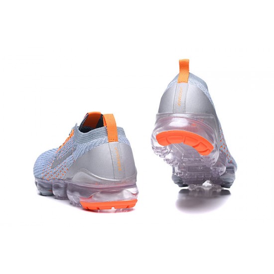 Stockx Nike Air VaporMax Flyknit 3 Grey Orange Women/Men Running Shoes AJ6900-003