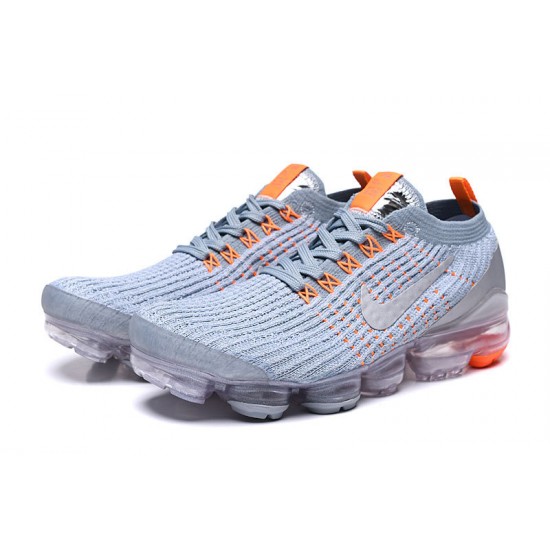 Stockx Nike Air VaporMax Flyknit 3 Grey Orange Women/Men Running Shoes AJ6900-003