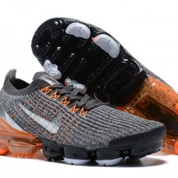 Stockx Nike Air VaporMax Flyknit 3 Grey Orange Women/Men Running Shoes AJ6900-024