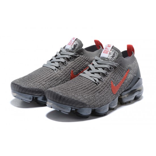 Stockx Nike Air VaporMax Flyknit 3 Grey Red Women/Men Running Shoes CT1270-001