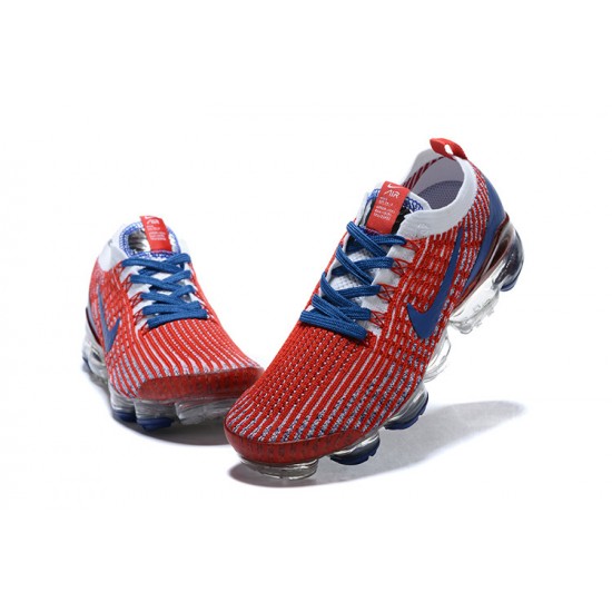 Stockx Nike Air VaporMax Flyknit 3 Red Blue Women/Men Running Shoes CW5585-100