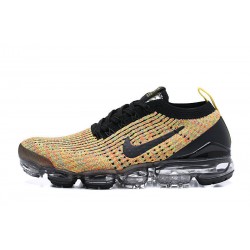 Stockx Nike Air VaporMax Flyknit 3 Black Yellow Women/Men Running Shoes  AJ6900-006