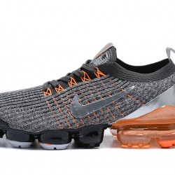 Stockx Nike Air VaporMax Flyknit 3 Grey Orange Women/Men Running Shoes AJ6900-024