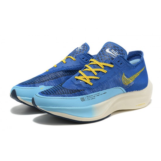 Stockx Nike Zoomx VaporFly NEXT Blue Yellow Men Running Shoes 