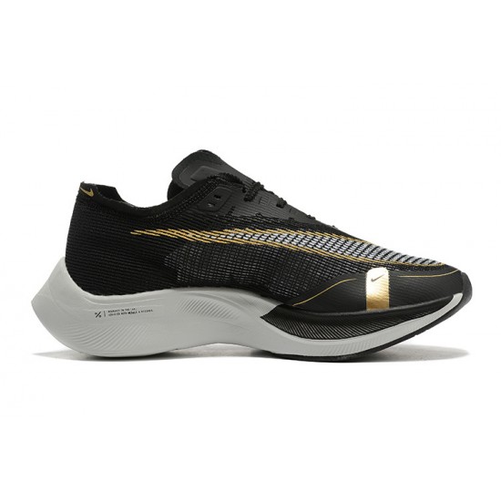 Stockx Nike Zoomx VaporFly NEXT Black Gold Women/Men Running Shoes 