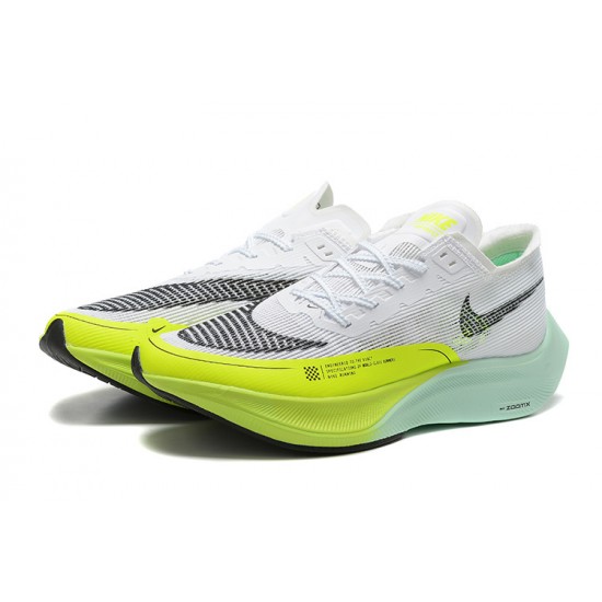 Stockx Nike Zoomx VaporFly NEXT White Yellow Women/Men Running Shoes 