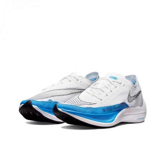 Stockx Nike Zoomx VaporFly NEXT White and Blue Women/Men Running Shoes 