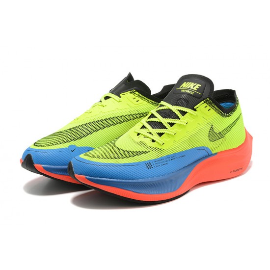 Stockx Nike Zoomx VaporFly NEXT Yellow Blue Women/Men Running Shoes 