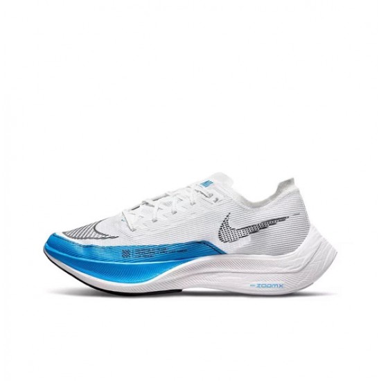 Stockx Nike Zoomx VaporFly NEXT White and Blue Women/Men Running Shoes 