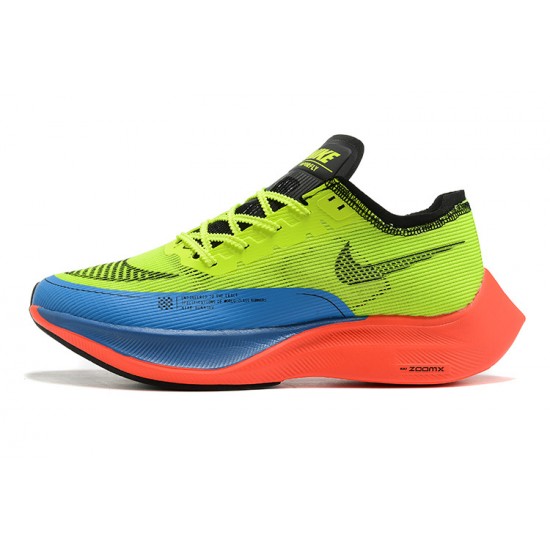 Stockx Nike Zoomx VaporFly NEXT Yellow Blue Women/Men Running Shoes 