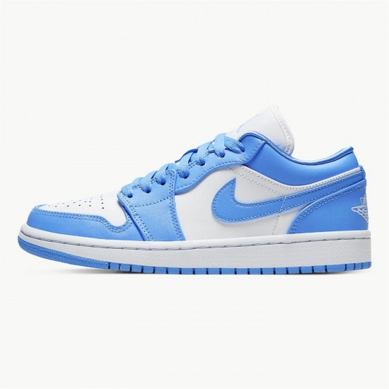 Stockx Air Jordan 1 Low UNC University Blue White Sneakers AO9944 441 AJ1 Sneakers