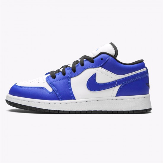 Stockx Air Jordan 1 Retro Low Game Royal 553560 124 White Black AJ1 Sneakers