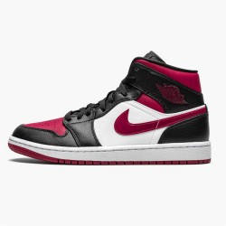 Stockx Air Jordan 1 Mid Bred Toe Black Gym Red White Sneakers 554724 066 AJ1 Sneakers