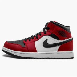 Stockx Air Jordan 1 Mid Chicago Black Toe Black Gym Red White 554724 069 AJ1 Sneakers