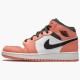 Stockx Air Jordan 1 Mid Pink Quartz Pink QuartzDK Smoke Grey 555112 603 AJ1 Sneakers