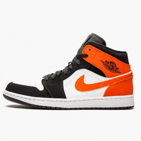 Stockx Air Jordan 1 Mid Shattered Backboard Black White Starfish 554724 058 AJ1 Sneakers