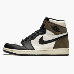 Stockx Air Jordan 1 Retro High Dark Mocha Sail Black 555088 105 AJ1 Sneakers