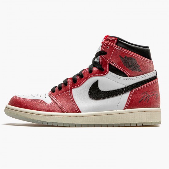 Stockx Air Jordan 1 Retro High Trophy Room Chicago DA2728 100 White Varsity Red Sail Black AJ1 Sneakers