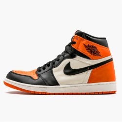 Stockx Air Jordan 1 Retro Shattered Backboard Black Starfish Sail 555088 005 AJ1 Sneakers