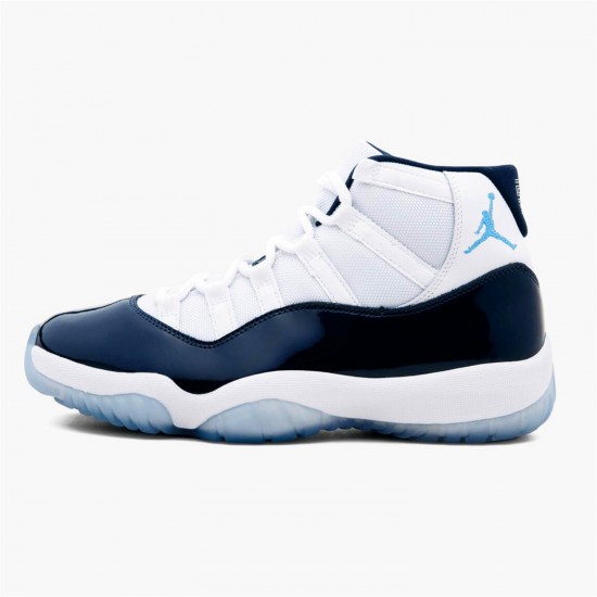 Stockx Air Jordan 11 Retro UNC Win Like 82 378037 123 White University Blue AJ11 Black Sneakers