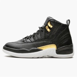 Stockx Air Jordan 12 Retro Reptile AJ12 AO6068 007 Black Metallic Gold White Sneakers