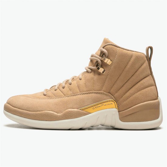 Stockx Air Jordan 12 Retro Vachetta Tan AJ12 AO6068 203 Bordeaux Sail Metallic Silver Sneakers