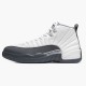 Stockx Air Jordan 12 Retro White Dark Grey AJ12 130690 160 White Dark Grey Gym Red Sneakers