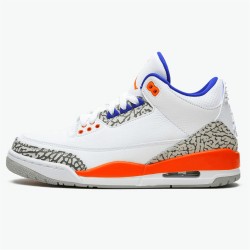 Stockx Air Jordan 3 Retro Knicks 136064 148 White Old Royal University Ora AJ3 Sneakers