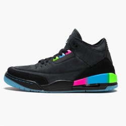 Stockx Air Jordan 3 Retro Quai54 AT9195 001 Black Electric Green AJ3 Sneakers