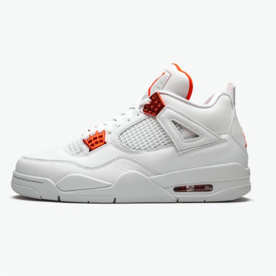 Stockx Air Jordan 4 Retro Metallic Orange CT8527 118 White Team Sil AJ4 Sneakers