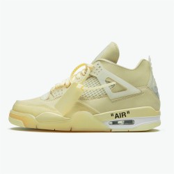 Stockx Air Jordan 4 Retro Off White Sail Sneakers Sail Muslin White Black CV9388 100