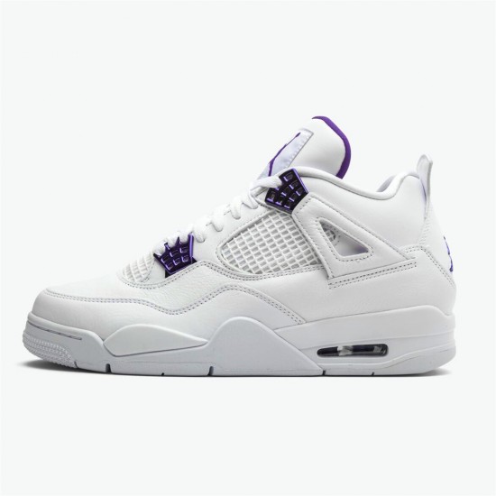 Stockx Air Jordan 4 Retro Purple Metallic Sneakers White Metallic Silver Court Pu CT8527 115