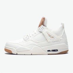 Stockx Levi's x Air Jordan 4 Denim AO2571 100 White AJ4 Sneakers