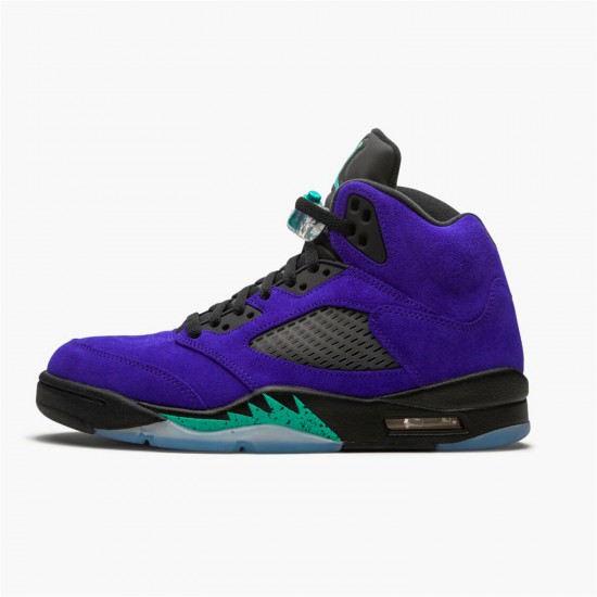 Stockx Air Jordan 5 Retro Alternate Grape Ice Black Clear New Emer 136027 500 AJ5 Sneakers