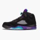 Stockx Air Jordan 5 Retro Black Grape New Emerald Grape Ice 136027 007 AJ5 Sneakers